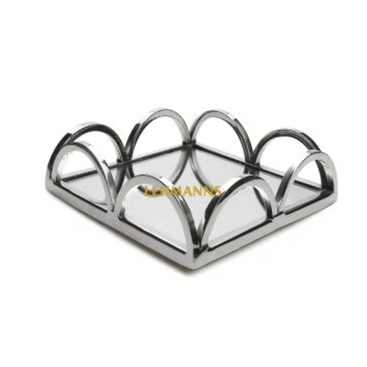 Classic Touch Decor Small Square Mirrored Napkin Holder